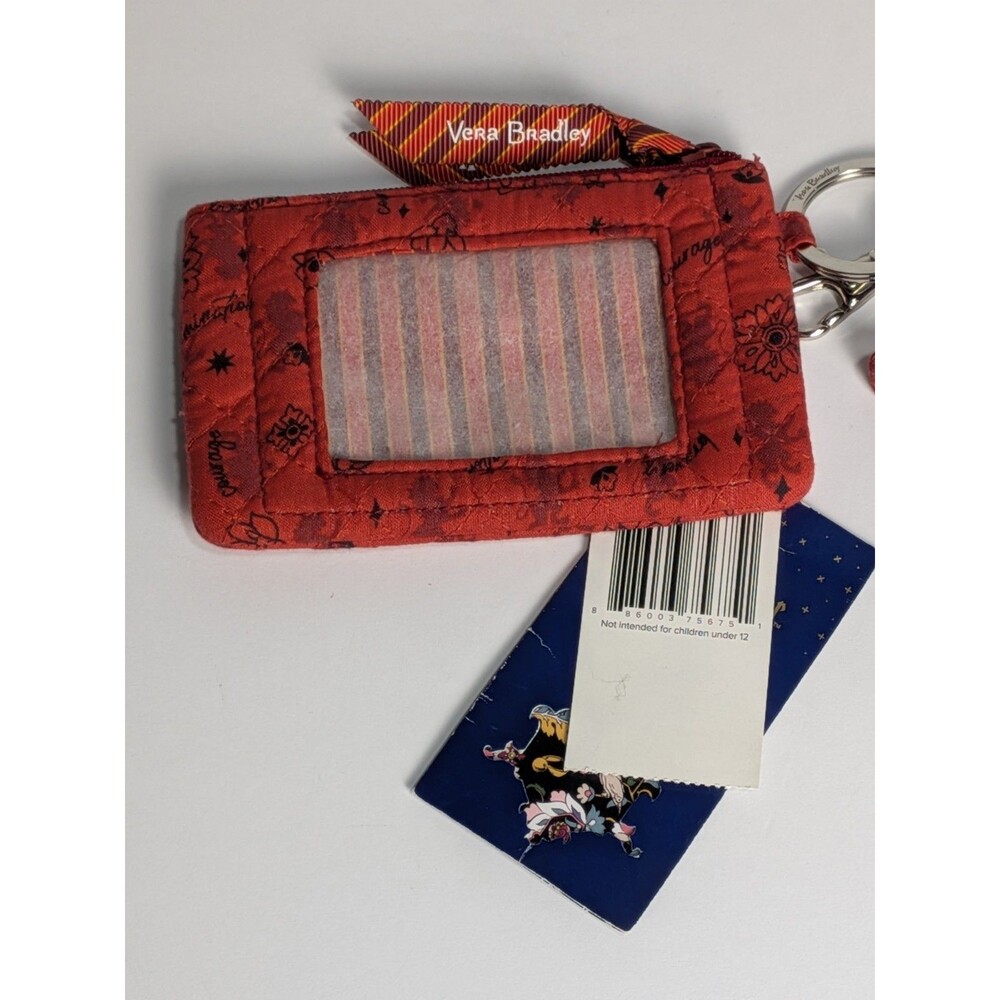 New Vera Bradley Harry Potter Gryffindor Elements  Zip ID Case & Lanyard NWT